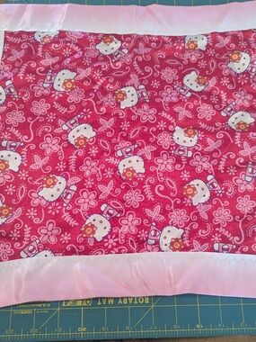 Sanrio Hello Kitty Pink Floral Satin-Trim Satin Bandana
